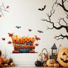 Halloween Maple Leaf and Bat Wall Sticker - Self-Adhesive PVC for Living Room or Bedroom Decor