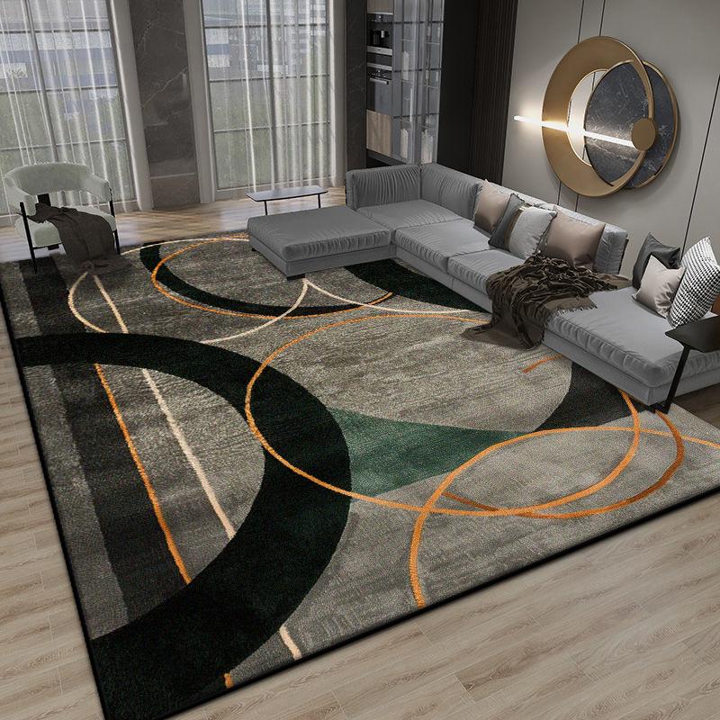 Nordic Abstract Large Living Room Carpets Modern Decoration Bedroom Bedside Fluffy Soft Rug Office Non-slip Washable Mat Floor
