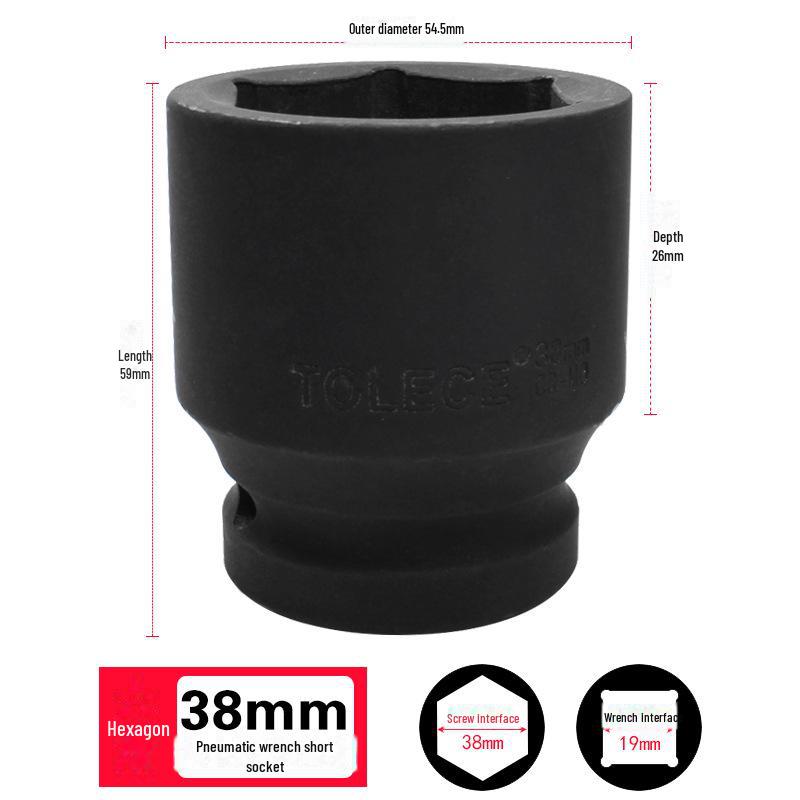 Tolis Heavy-Duty 3/4 Series Pneumatic Hex Socket Wrench for 17-41mm Tires