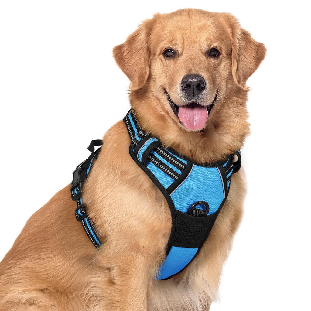 Dog harness, anti-pull, pet harness,  outdoor pet vest with 3M reflective strips, Oxford cloth material, suitable for small, medium and large dogs,