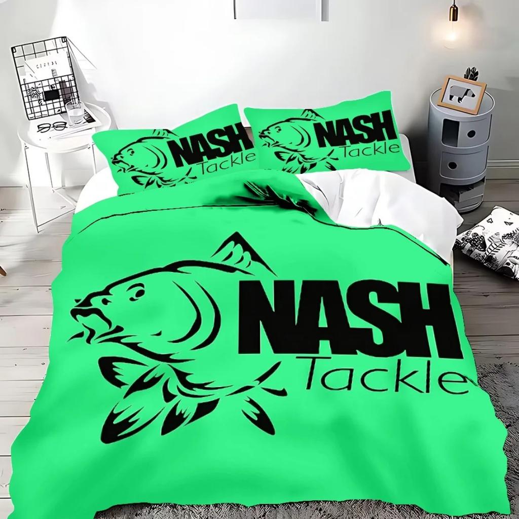 Duvet Cover Pillowcase Nash Fishing logo Bedding Set Adult Boy Girl Home Textile Children Gift Single Double Large Size
