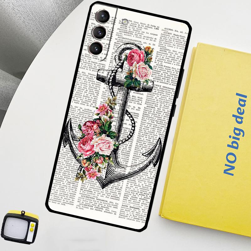 

Anchor Sea Beach Phone Case For Samsung Galaxy S25 S26 Ultra S21 S22 S23 S24 Ultra S10 S20 Plus S25 FE Cover Galaxy S25 FE