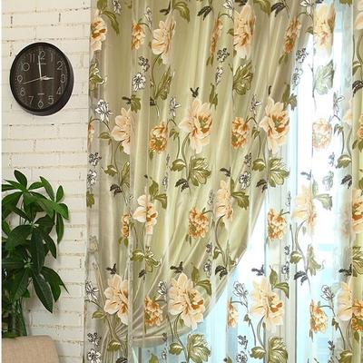 MIT Romantic Floral Tulle Voile Ușă Fereastră Perdele Draperie Panou Eșarfă transparentă Valances