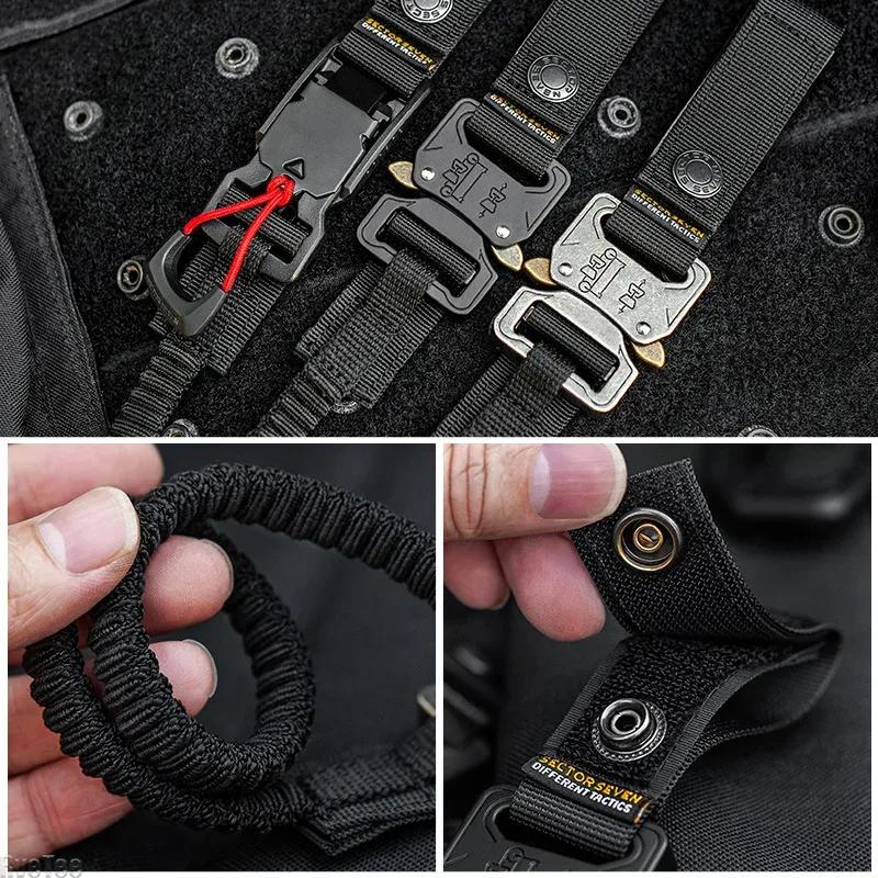 Tactical Elastic Anti-Loss Tool Rope with Carabiner for Aerial Work Electric Drill Hammer Outdoor Gear Cool Man Gift