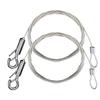 Adjustable Picture Hanging Wire Stainless Steel Strong Wire Rope With Loop And Hook 2m*1.5mm For Lamp Billboard Cloth