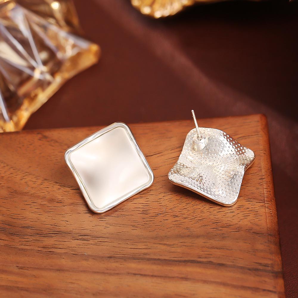 Stylish Irregular Silver Needle Stud Earrings - High-End INS Cold Style Jewelry for Women