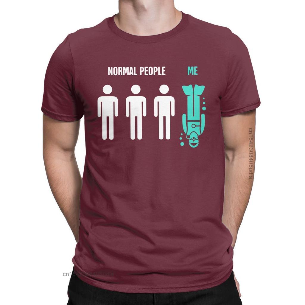 People Me Scuba Diving Dive T-Shirt Men Leisure Pure Cotton Tees Harajuku Oversized T Shirt Birthday Camisa Streetwear