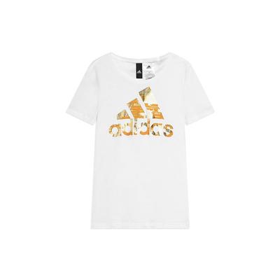 Camiseta de Manga Corta de Entrenamiento con Logo Metálico para Mujer Tops Blanco CD1956