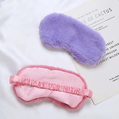 1 Pcs Plush Sleep Eye Mask Aldults Sleep Better Light Proof Night Eye Cover Soft And Skin-Friendly Silk Eye Patches Health Care