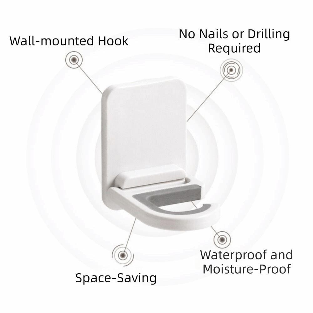 3 Stück Selbstklebender Besenhalter Wandmontierter Besen Mopp Clip Besenbürsten Organizer Küche