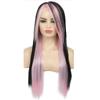 HAIRJOY Synthetische Haar Pruiken voor Vrouwen Lange Rechte Pruiken Zwart Rood Grappige Pruiken voor Dagelijks Kostuum Feest Cosplay Pruik
