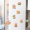 Lovely Capybara Fridge Magnet 3D Animal Decorative Sticker for Refrigerator Office Whiteboard Kitchen