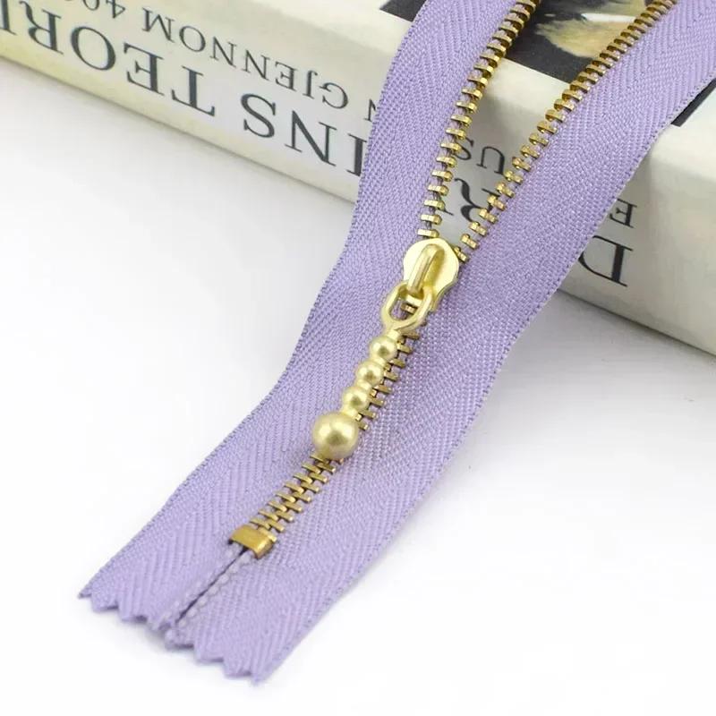 5/10/20Pcs Meetee 3# 12-40cm Close-end Zip Metal Zipper Clothes Auto Lock Zippers Jeans Pocket Zips Repair Tailor DIY Accessory