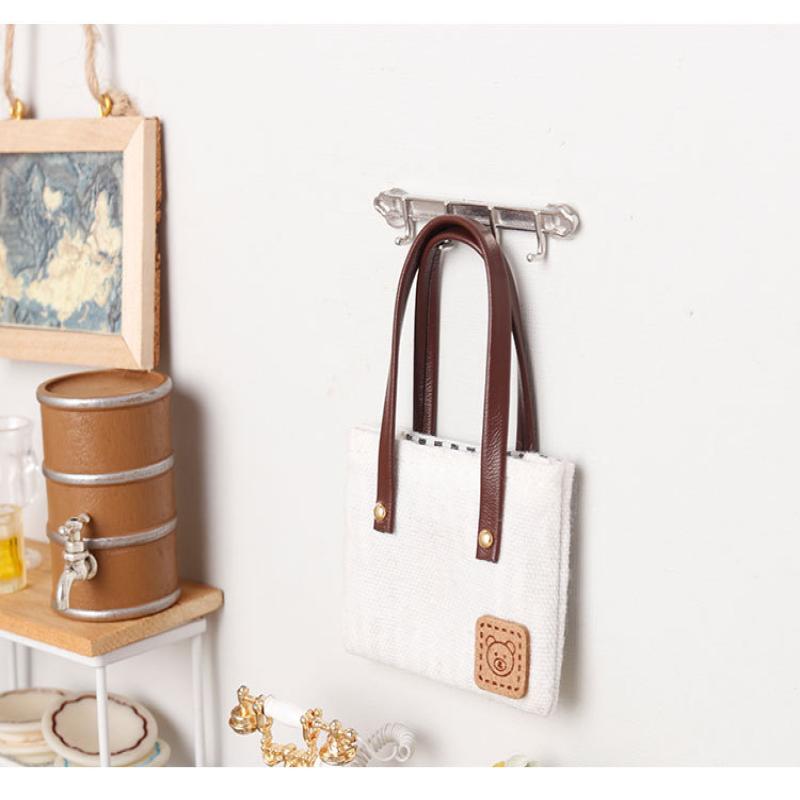 Dollhouse Mini Simulation Canvas Bag Shoulder Bags Doll Clothes Accessories Micro Scene Decoration Pretend Play Toys