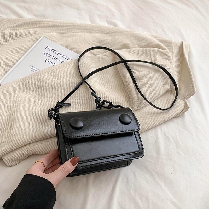 

Chic Pu Leather Shoulder Bag For Girls Street Style New Arrival 2023 Trendy Purse чёрный