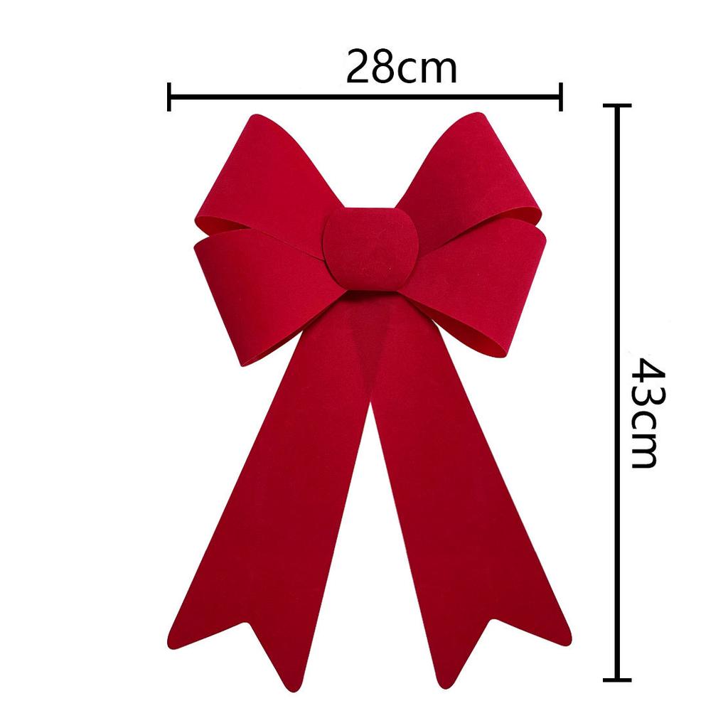 Christmas Bow Decoration Red Bow Knot Baubles Hanging Ornaments DIY Xmas Trees Pendant For Holiday Home Party Decorations