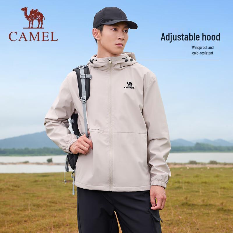 CAMEL Men s Fleece-Lined Hooded Hiking Jacket XXL