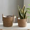 Oversized Straw Pot Extra Large Potted Plant Green Plant Flower Basket Plant Basket Woven Floor-to-Floor Indoor Bonsai