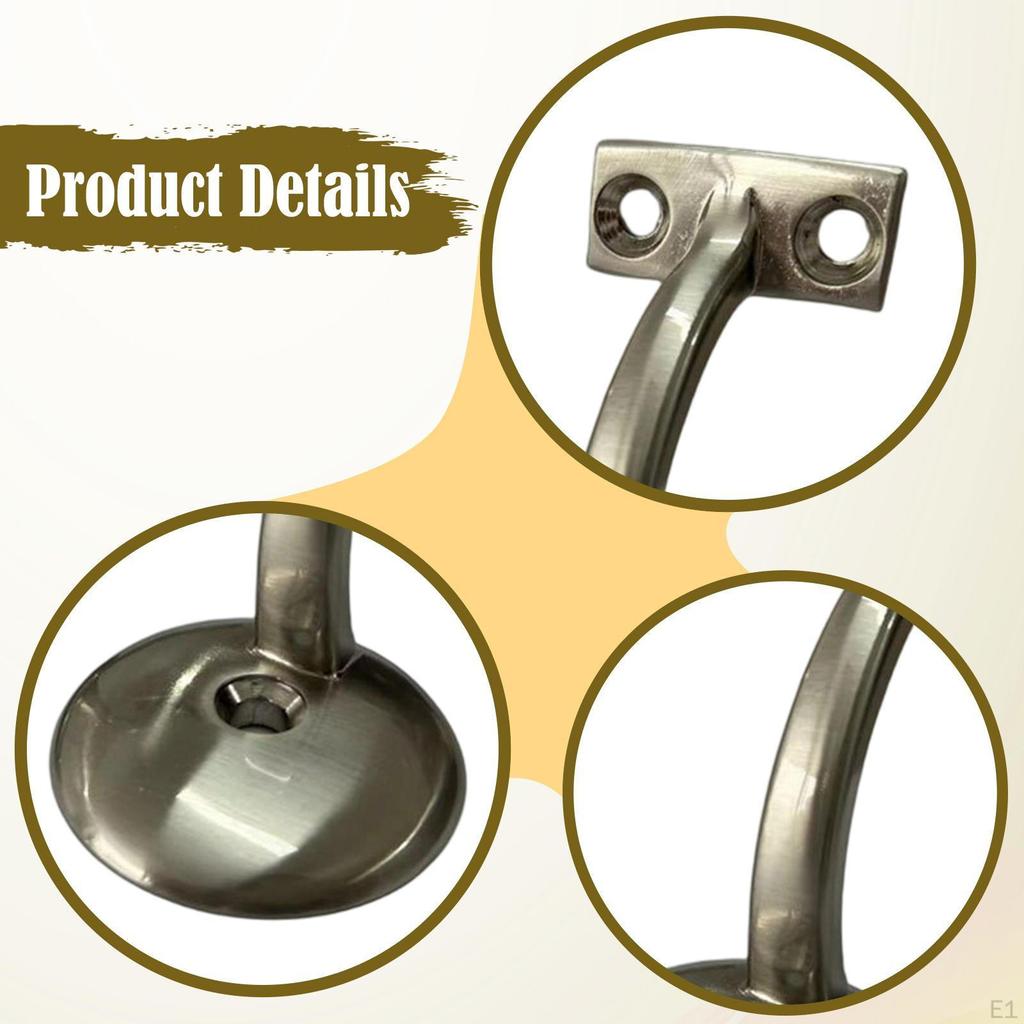 Hand Rail Bracket, Heavy Duty Stair Support for Home or Office Stairways Handrail, Indoor Outdoor