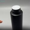180ml Black Plastic Powder Shaker Bottle - Refillable Container for Talcum & Cosmetic Powders
