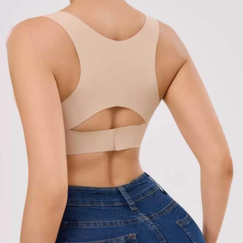 Women Front Buckle Posture Corrector Bra, Seamless Beauty Back Wireless Underwear, Integrated Gathering Shaping Back Support Corrective Lingerie
