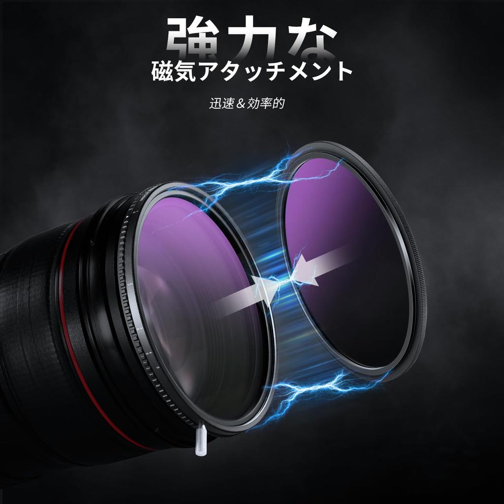 NEEWER 77mm True Color Variable Neutral Density VND and Magnetic ND32 Lens No Color and Filter, ND2-512 (1-9 Stops), Filter, Multi-Coated, Shift,