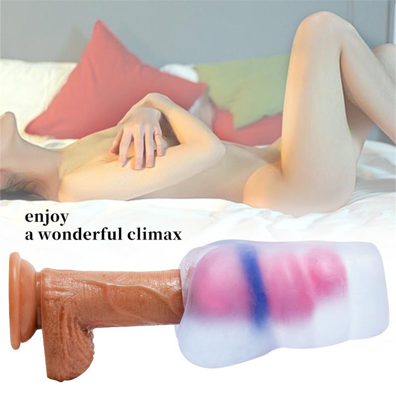 Demon Girl Transparent Blue Airplane Cup Male Inverted Model Forced Fake Vagina Famous Device Masturbation Device Adult Erotic Sex Products
