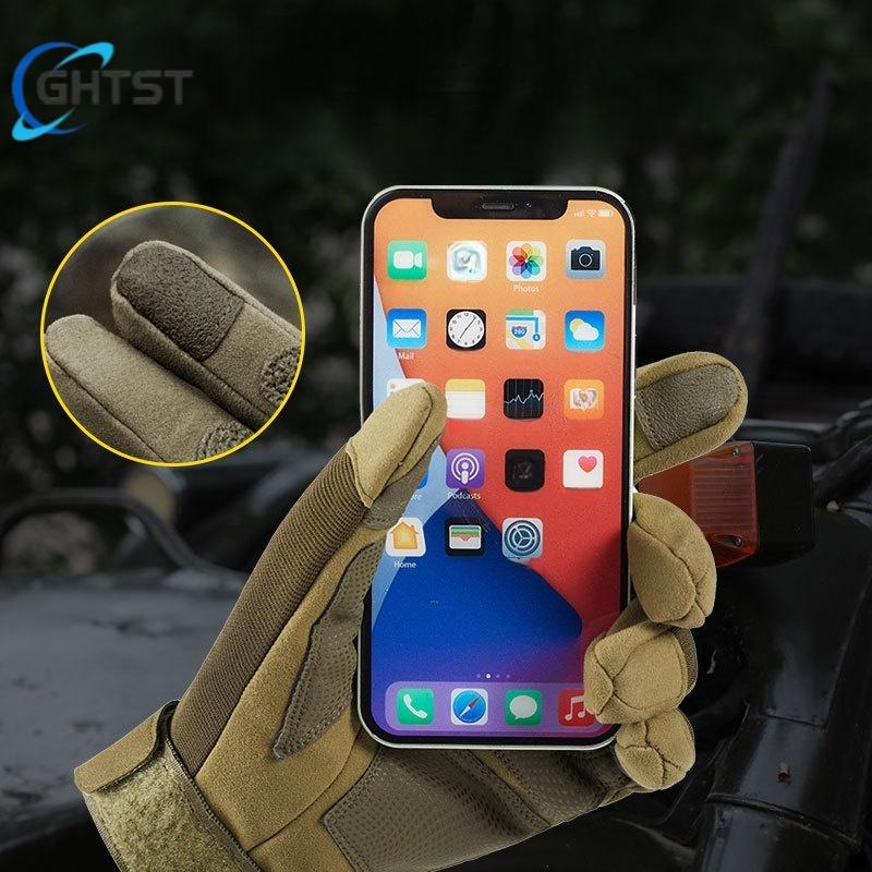 Black Tactical Gloves Men Outdoor Hunting Hiking Climbing Sports Camping Combat Anti-skid Cycling Bike Full Finger Mittens Women