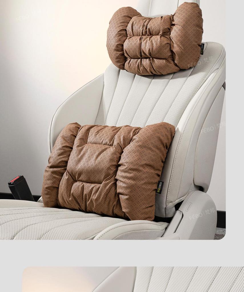 BMW Headrest Neck & Lumbar Support Pillow for New Car Models: 3 Series, 5 Series, X1, X3, X5, I3