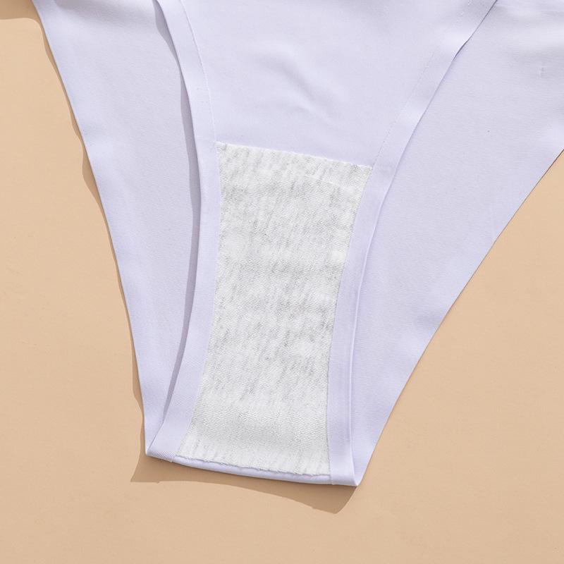 Women's Plus Size Seamless Quick-Dry Breathable Triangle Panties with Cotton Crotch, European Size