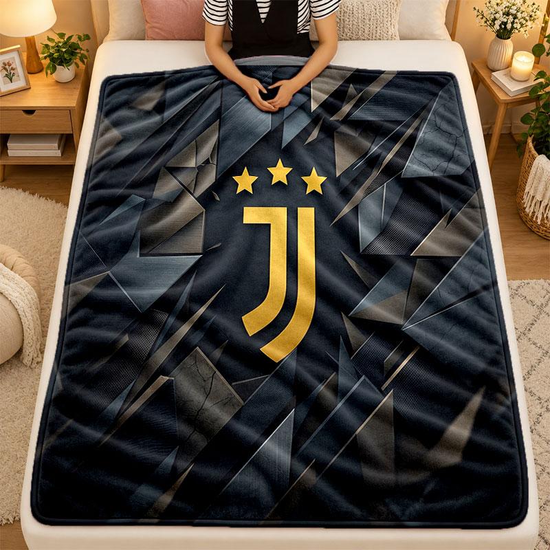 Flanel Battaniye Juventus FC Sıcak Yumuşak Atkı Battaniye İç Mekan Kanepe Yatak Oturma Odası Kullanımı İçin
