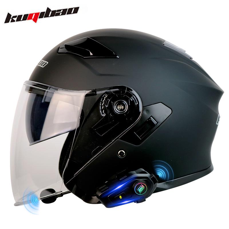 Cool Ride Lightweight Bluetooth Motorcycle Helmet with Dual Visor, 3C Certified, Long Battery Life, Comfortable Fit.