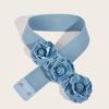 Cintura Larga 5cm per Abito Fibbia Blu Cintura in Vita Moda Cintura Elastica Uso Quotidiano