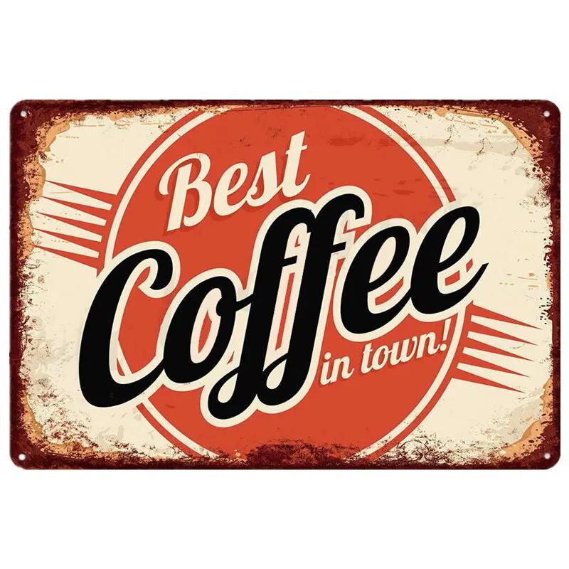 

Vintage Shabby Chic Kaffee Menü Metall Zinn Zeichen Retro Home Bar Cafe Pub Taverne Wand dekoration dekorative Platte Poster für 20x30cm（7.8x11.8inch）