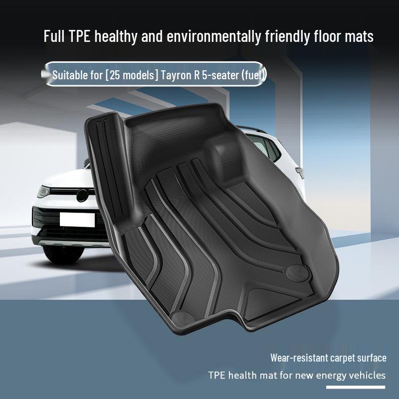Compatible Floor Mats Set for 2025 Volkswagen Tharu: TPE Eco-Friendly Car, Trunk, and Seat Back Mats.