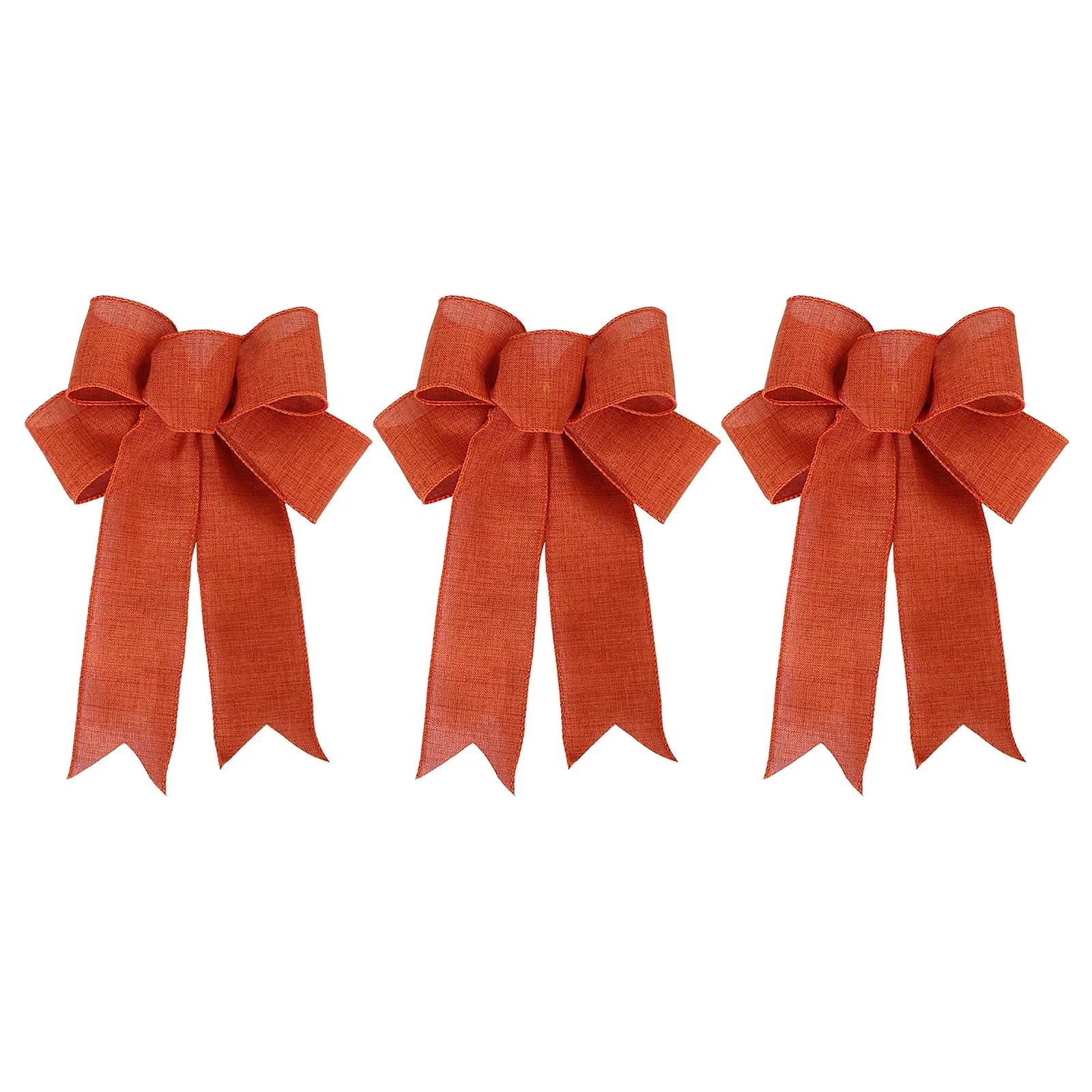 

3Pcs Portable Xmas Bow-knot Interior Decoration Bow Christmas Bows Holiday Decorative Lightweight Party Accessories