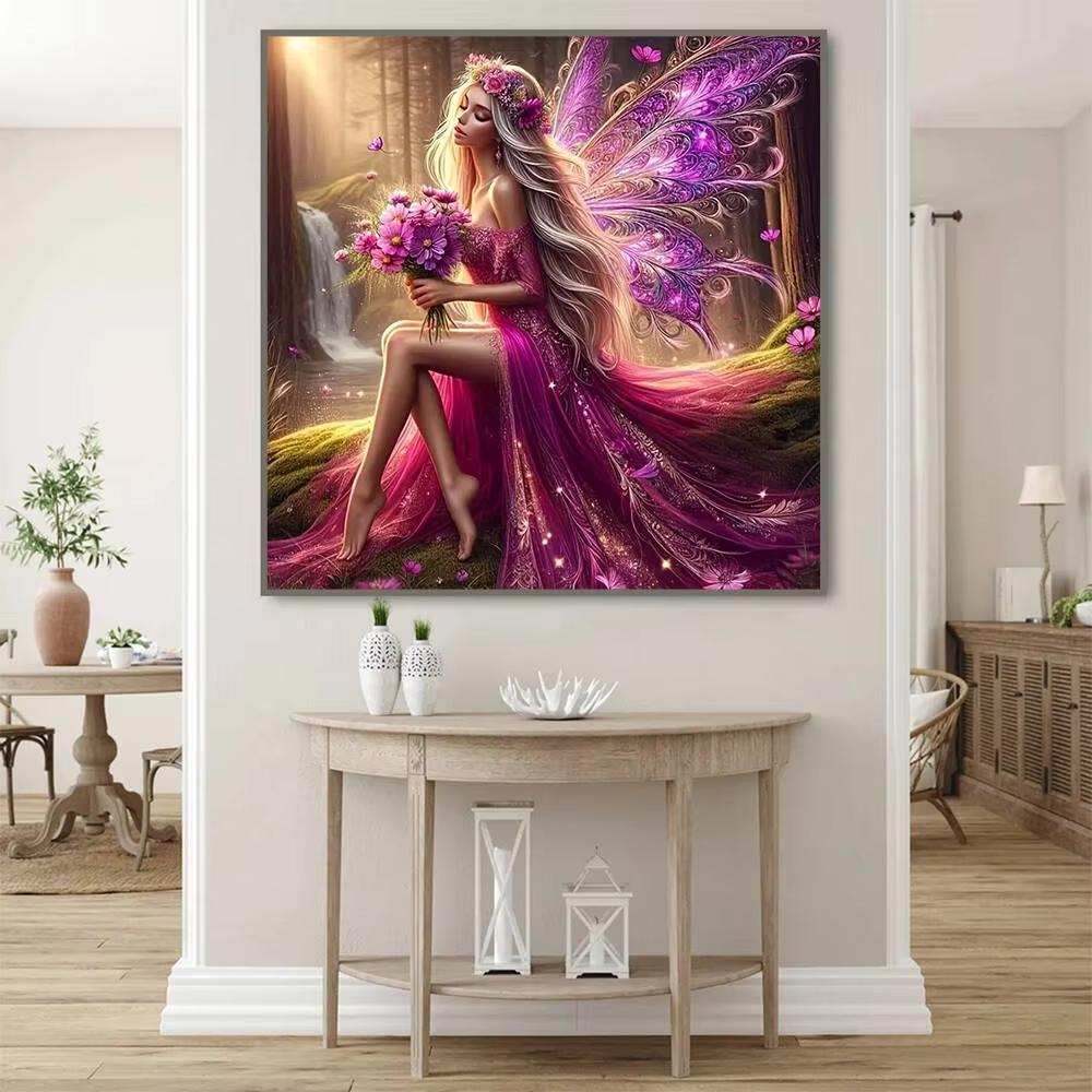 Diamond Painting Kit Spirit Women Portrait Full Round Diamond Mosaic Home Decoration Modern