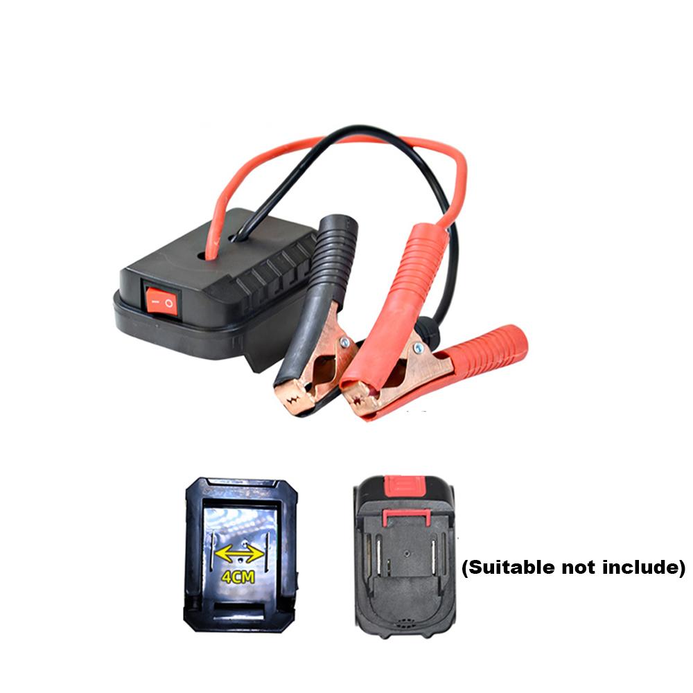 For Makita Car Battery Jump Starter Lithium Emergency Power Bank with Thickened Copper Clips with Dual USB Charging Ports