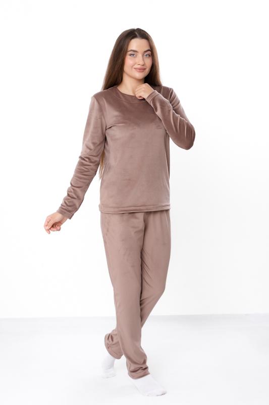 Pajama Set (women) – Velour Long Sleeve Top & Pants, Winter 8162-030 HC