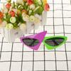 1Pcs Party Costumes & Accessories Hiphop Green Pink Contrast Color Roy Purdy Asymmetric Triangular Sunglass