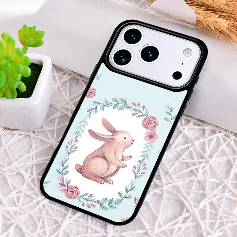 Cute Bunny Rabbit Soft Phone Case for iPhone 17 Air 16 15 11 12 14 13 Pro Max Shockproof Cover