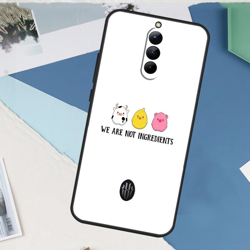 Vegan We Are Not Ingredients Case For ZTE Nubia Red Magic 10S 11 10 9 8 8S 9S Pro Plus 6 7 6S 7S Pro 5G 6R 10 Air Cover
