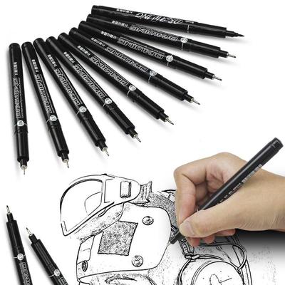 9 τεμ. μύτη βελόνας Γραφικό στυλό σχεδίασης Micron Pigment Liner Marker Sketching Brush Art Waterproof A6150