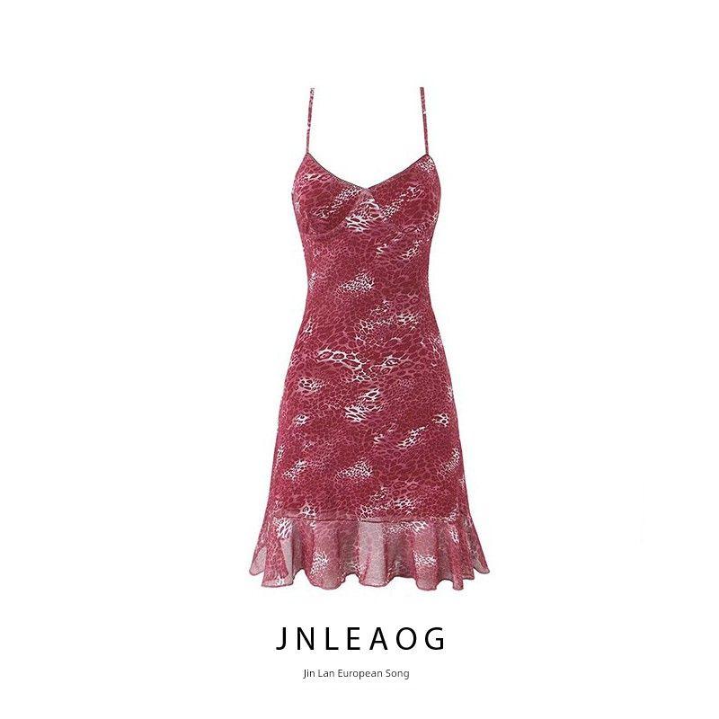 Jnleaog Spring New Arrival Women's Clothing Fashion Style French Fashion Design Floral Strap Mini Skirt