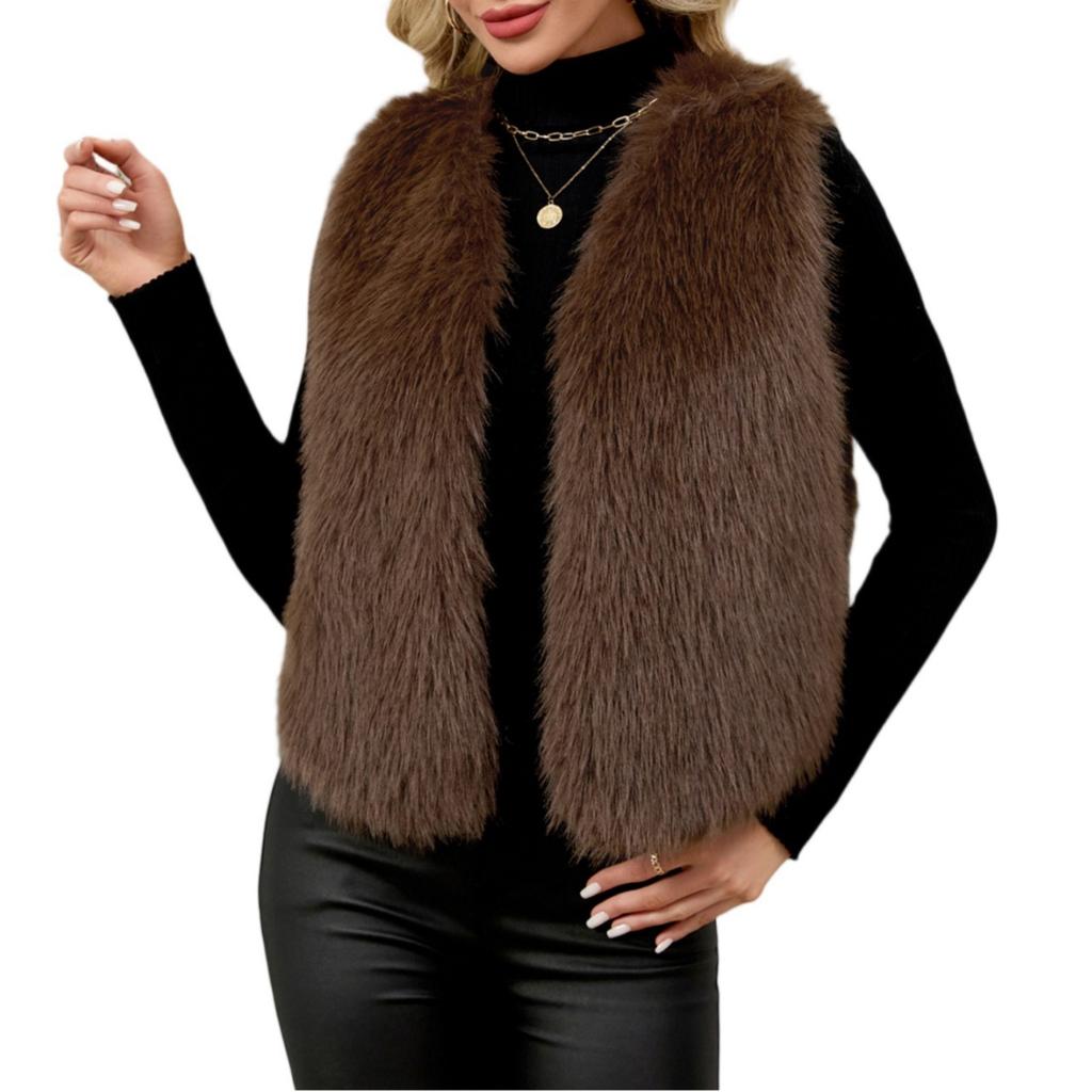 Fashionable Women's V-neck Vest Sleeveless Jacket