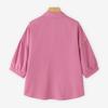 ZANZEA Women Turn Down Collar Casual 3/4 Sleeve Loose Blouse