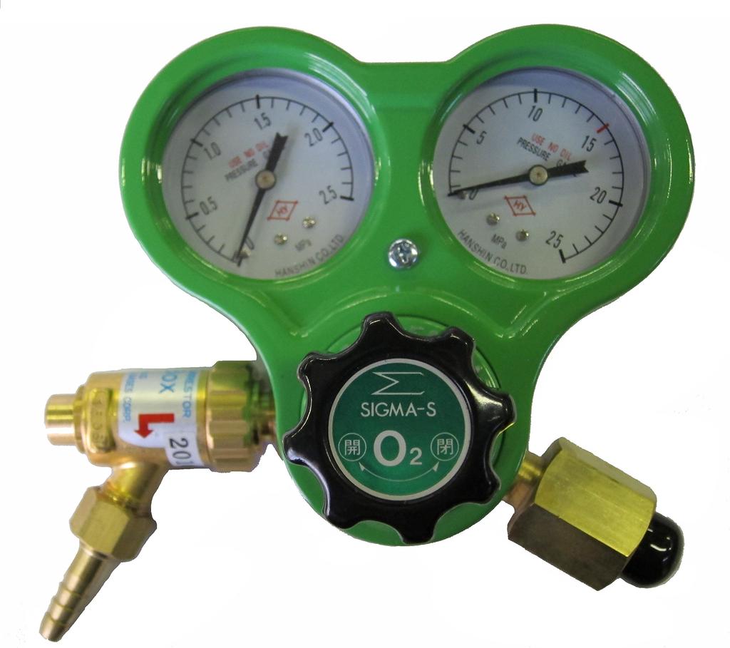 BBK Welding and Cutting Torch Oxygen Regulator with Flashback Screw Type B7C Regulator, Arrestor,