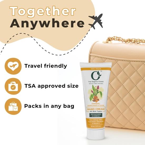 Krem do rąk z kurkumą i olejkiem goździkowym na przebarwienia i rozjaśniający | Masło shea, olej kokosowy i witamina C na suche dłonie | Krem do rąk rozjaśniający skórę