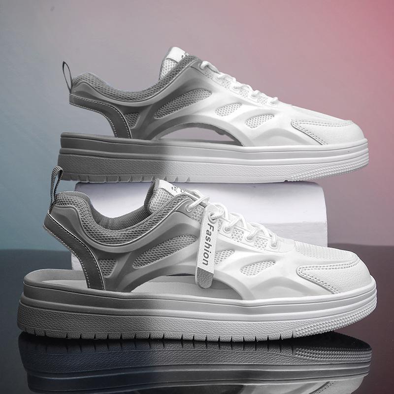 

2024 новые сетчатые полые дышащие модные повседневные туфли, тапочки, износостойкие пляжные туфли на мягкой подошве 40