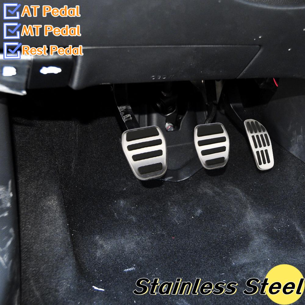 Car Pedal Pad Cover For Nissan X-trail T32 Qashqai Rogue Sport J11 For Renault Kadjar Koleos QM6 MT AT Fuel Brake Footrest Pedal